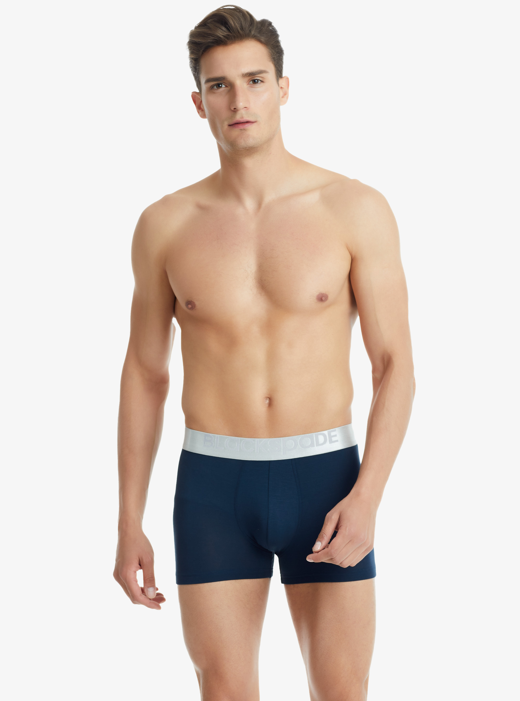 Erkek Modal Elastan Boxer Silver 9302 - Lacivert - Blackspade