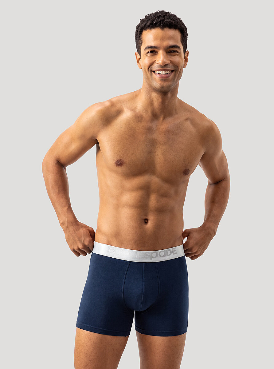Erkek Modal Elastan Boxer Silver 9302 - Lacivert - Blackspade