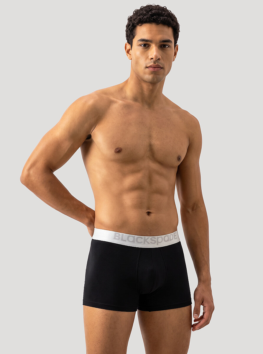 Erkek Modal Elastan Boxer Silver 9302 - Siyah - Blackspade