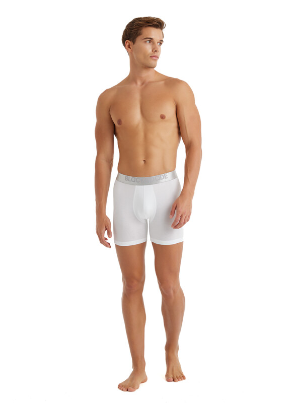 Erkek Modal Elastan Boxer Silver 9303 - Beyaz - 3