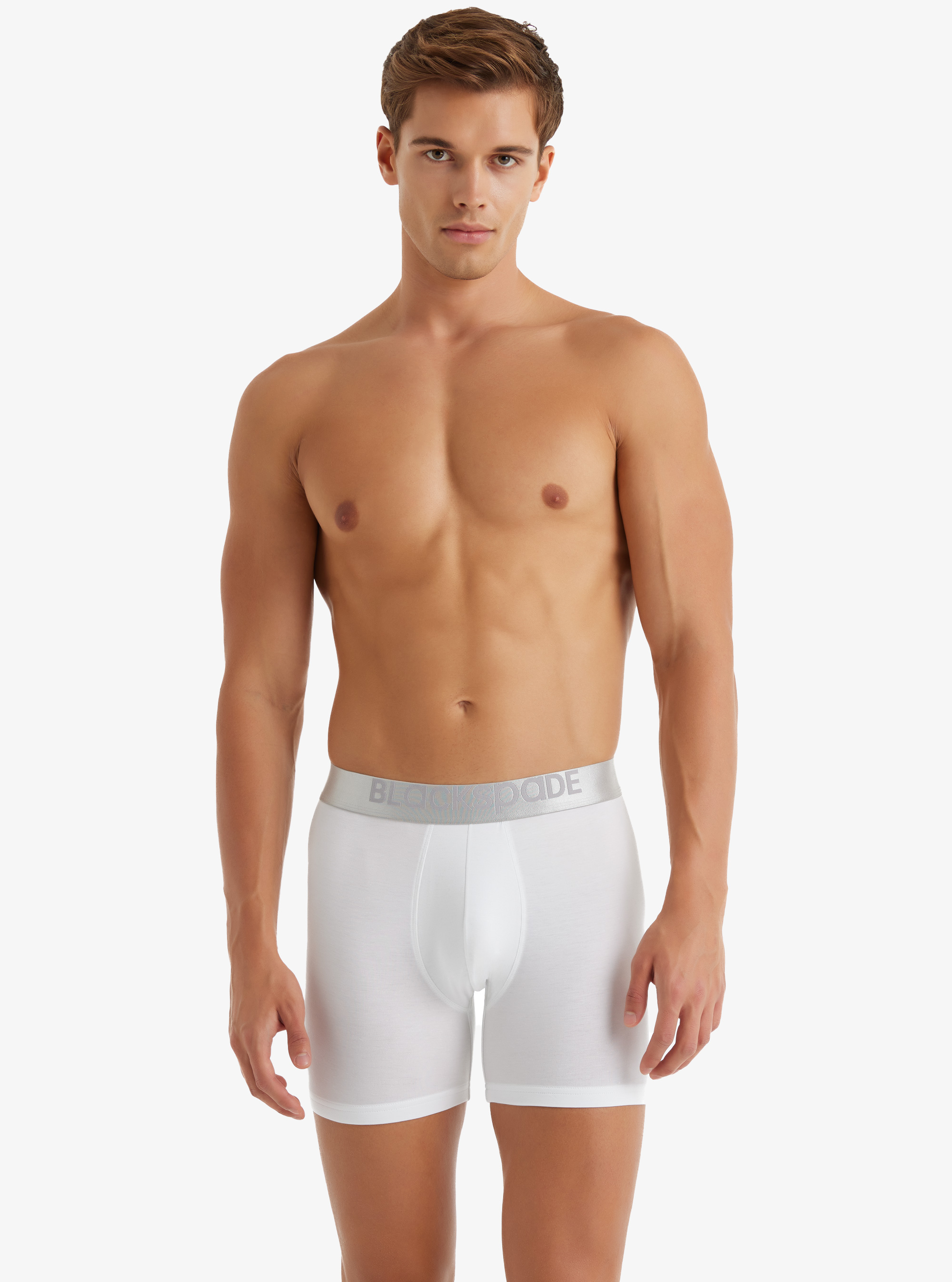 Erkek Modal Elastan Boxer Silver 9303 - Beyaz - Blackspade