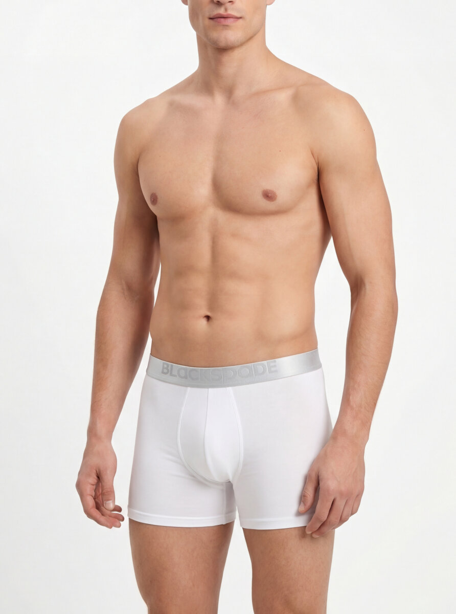 Erkek Modal Elastan Boxer Silver 9303 - Beyaz