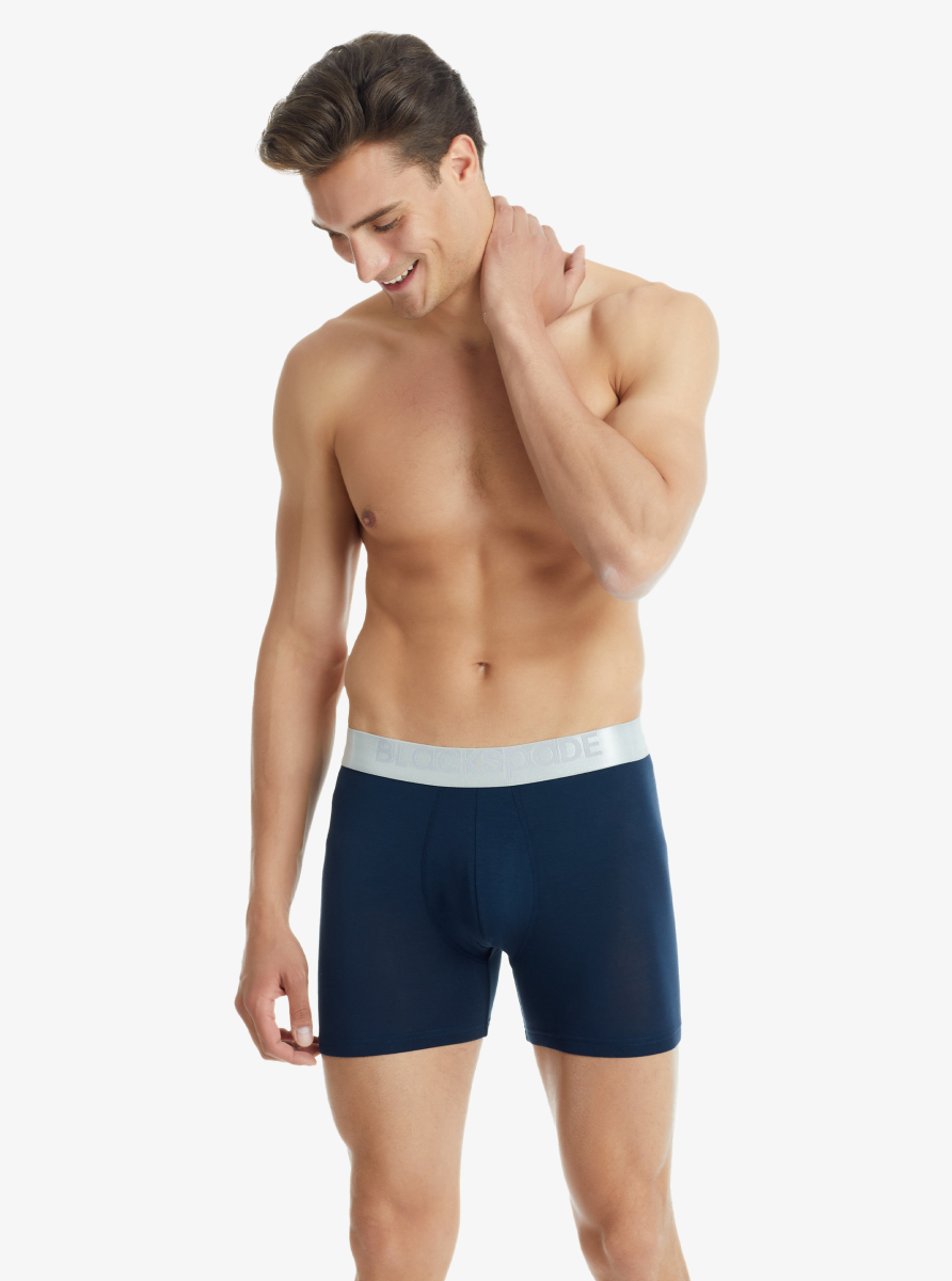 Erkek Modal Elastan Boxer Silver 9303 - Lacivert - Blackspade
