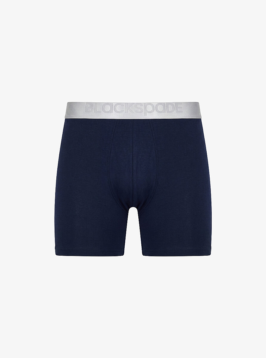 Erkek Modal Elastan Boxer Silver 9303 - Lacivert - 1