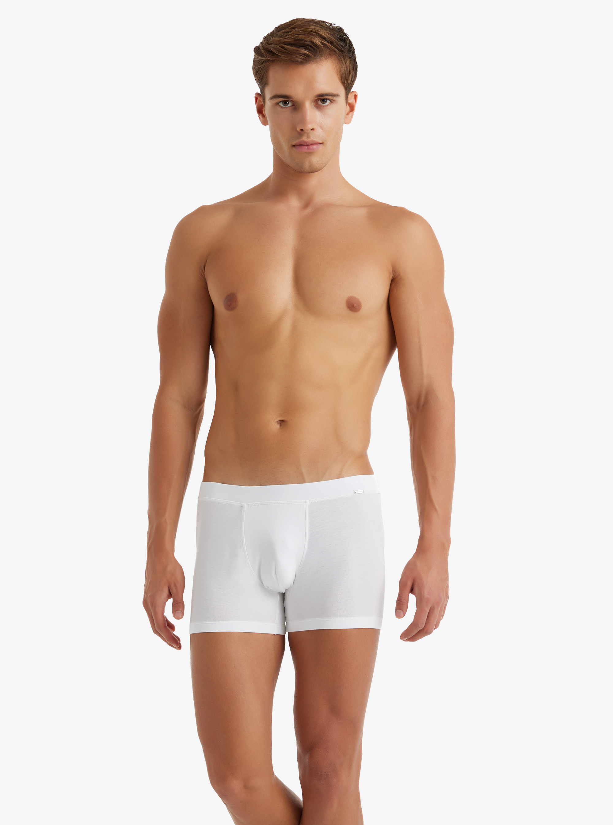 Erkek Modal Elastan Boxer Silver 9310 - Beyaz - Blackspade