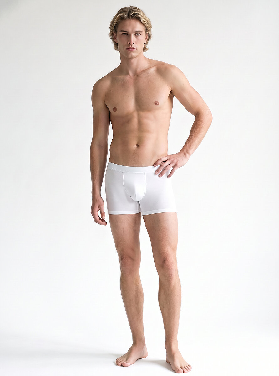 Erkek Modal Elastan Boxer Silver 9310 - Beyaz