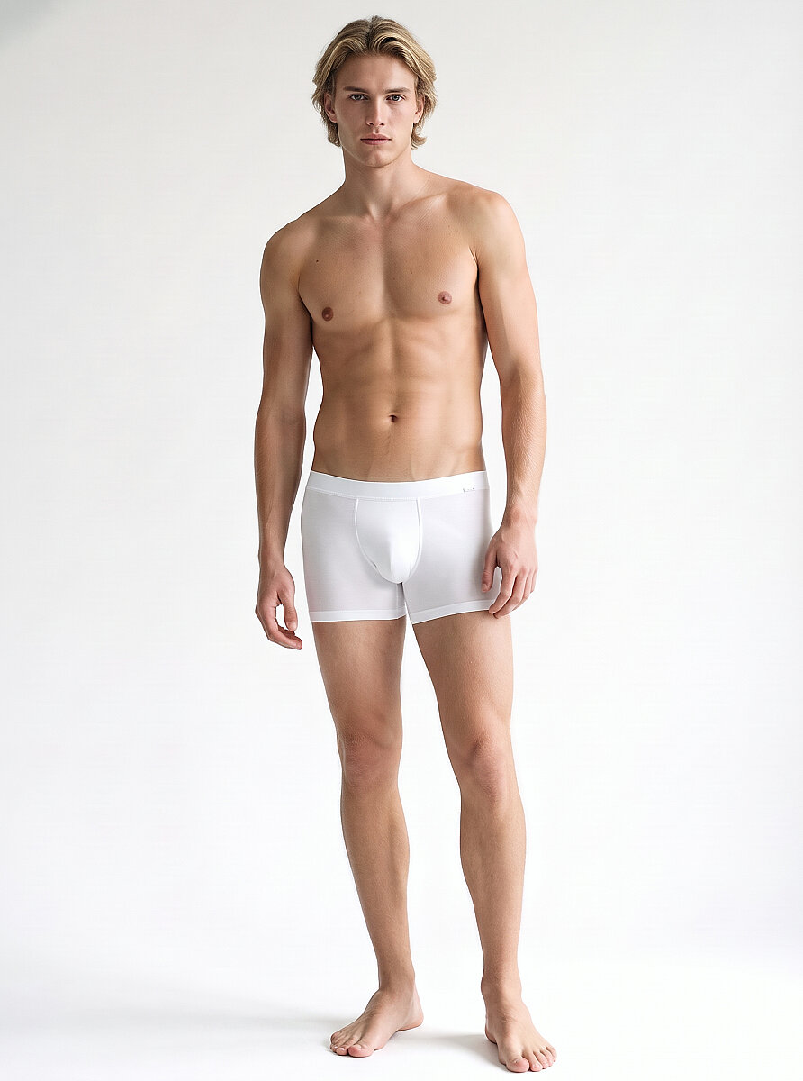 Erkek Modal Elastan Boxer Silver 9310 - Beyaz