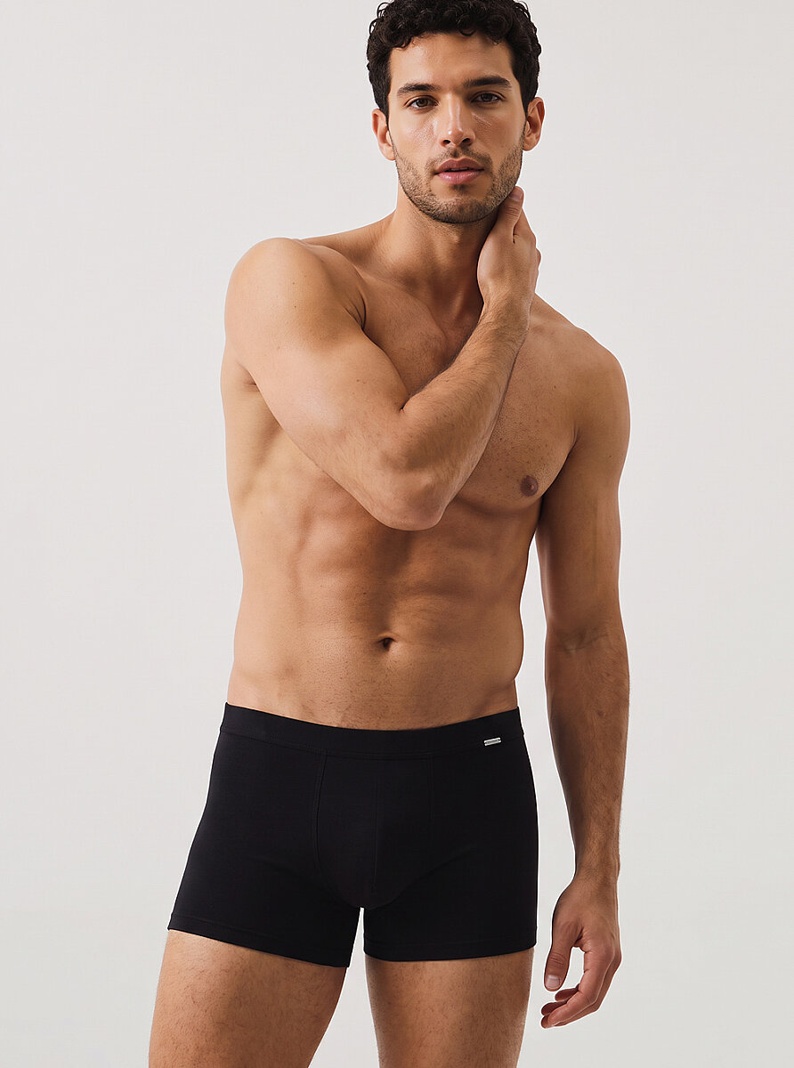 Erkek Modal Elastan Boxer Silver 9310 - Siyah - Blackspade