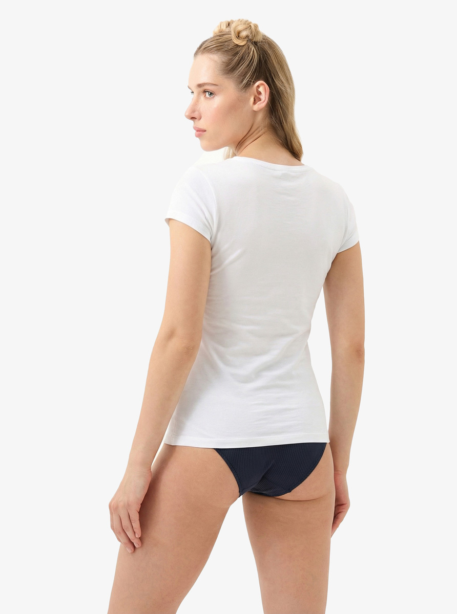 Kadın T-Shirt Silver 1622 - Beyaz - 2