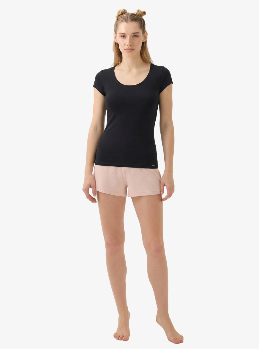 Kadın T-Shirt Silver 1622 - Siyah - 4