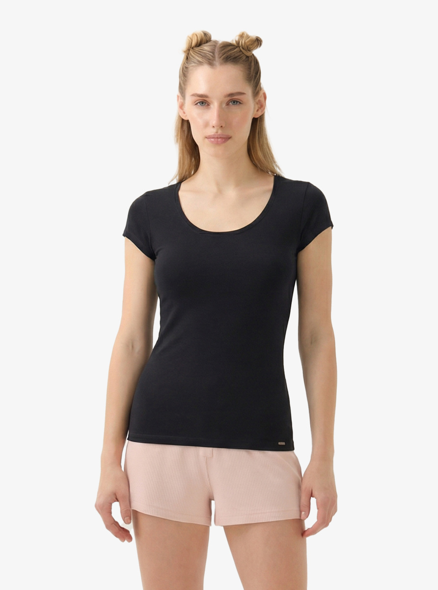 Kadın T-Shirt Silver 1622 - Siyah