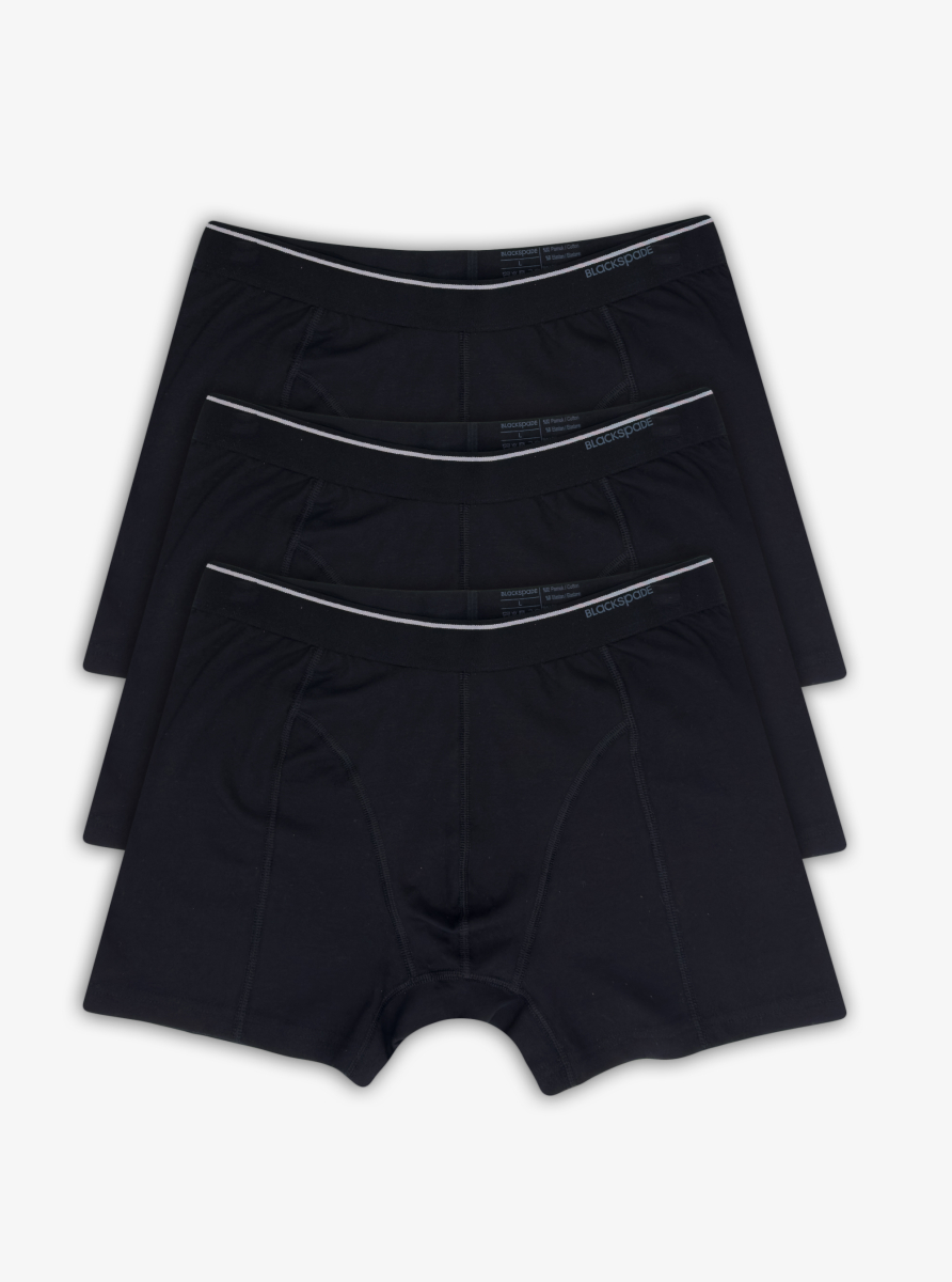 Erkek Boxer 3'lü Paket Tender Cotton 9673 - Siyah - 1
