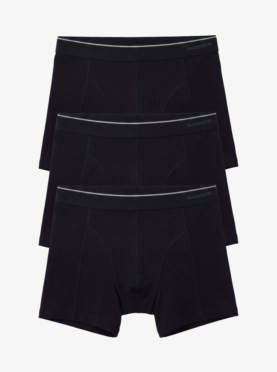 Erkek Boxer 3'lü Paket Tender Cotton 9673 - Siyah