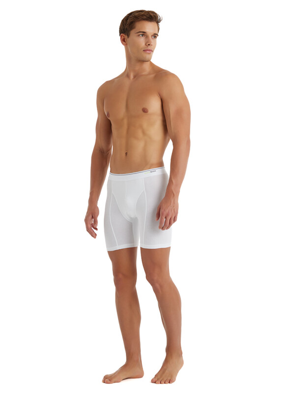 Erkek Pamuk Elastan Retro Boxer Tender Cotton 9216 - Beyaz - 2