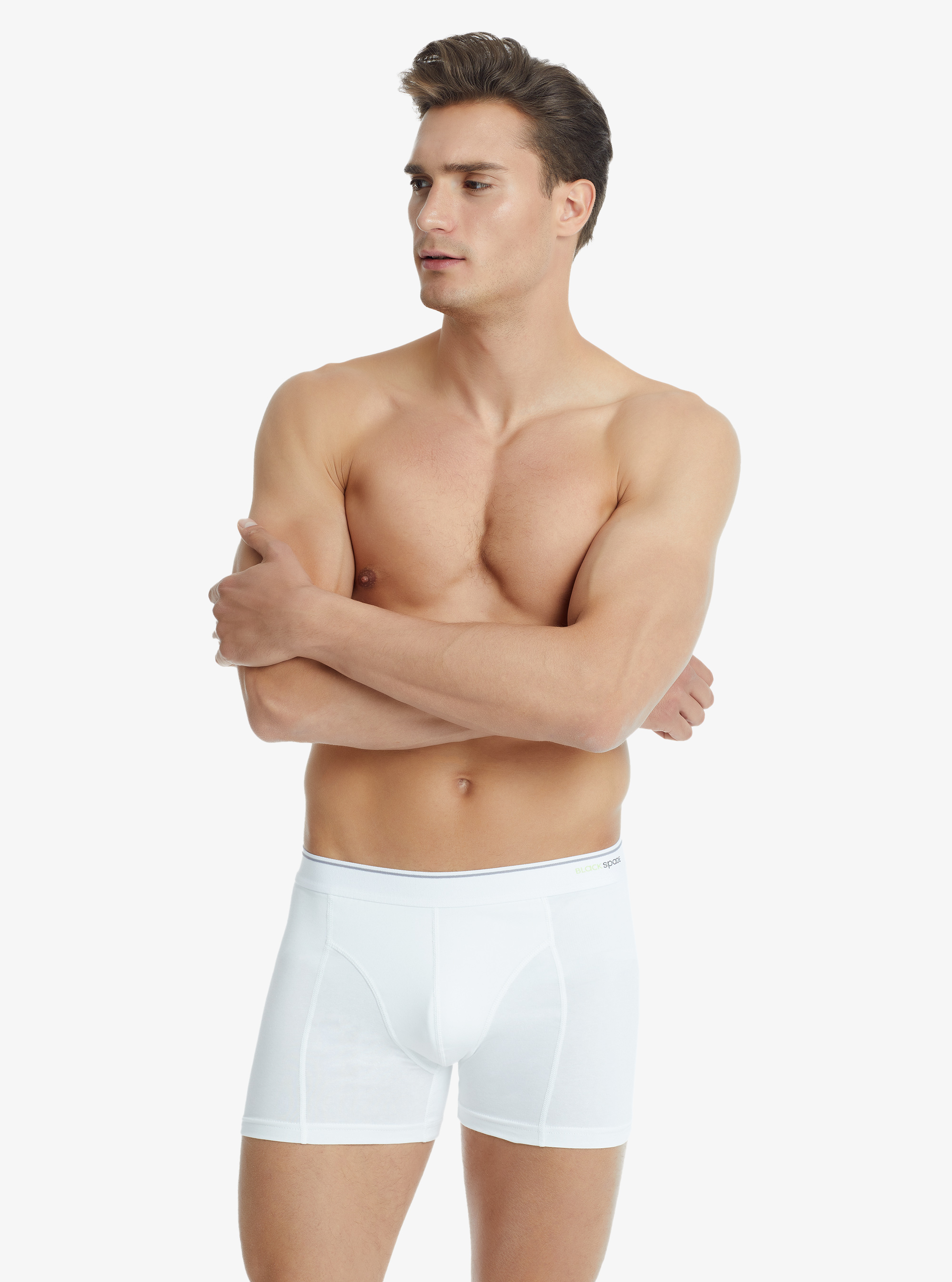 Erkek Pamuk Elastan Boxer Tender Cotton 9233 - Beyaz 