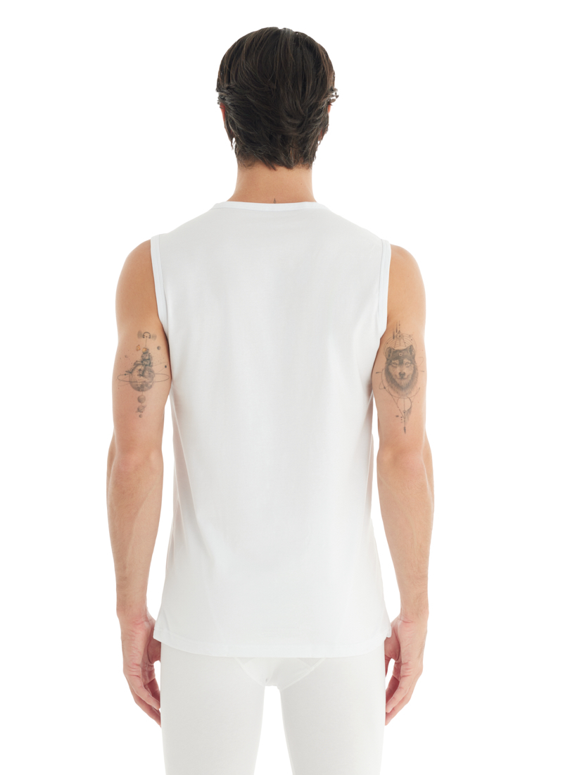 Erkek Tshirt - Kolsuz Tender Cotton 9234 - Beyaz - 3