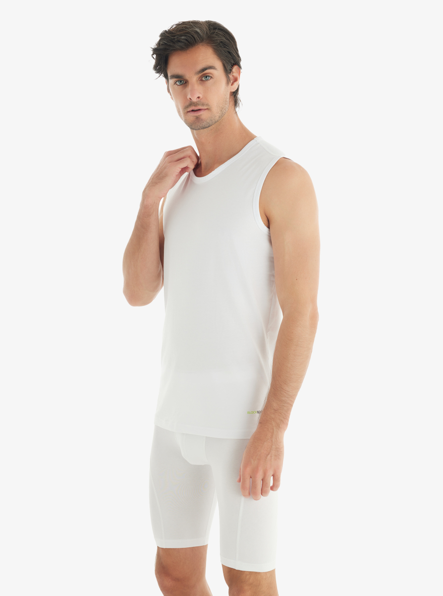 Erkek Tshirt - Kolsuz Tender Cotton 9234 - Beyaz - 1