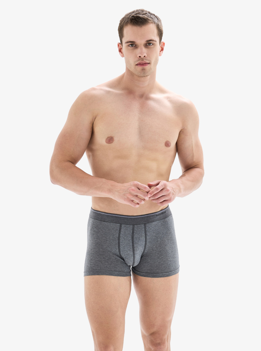 Erkek Boxer - Shorty 3'lü Paket Tender Cotton 9670 - Siyah Antra Melanj Antrasit - 2