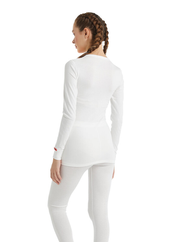 Unisex Termal Tişört 2. Seviye 1257 - Beyaz - 3