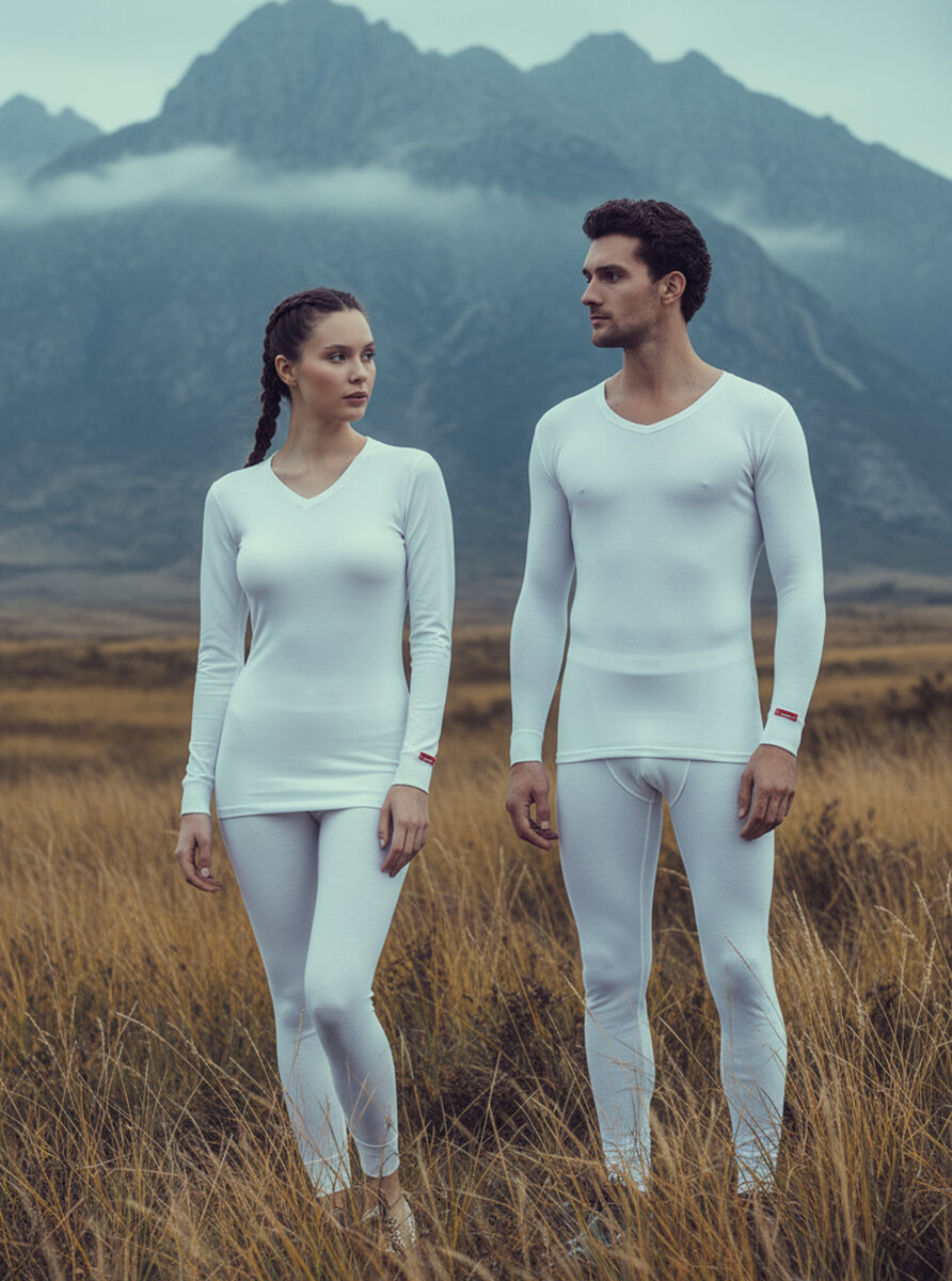 Unisex Termal Tişört 2. Seviye 1257 - Beyaz - 8