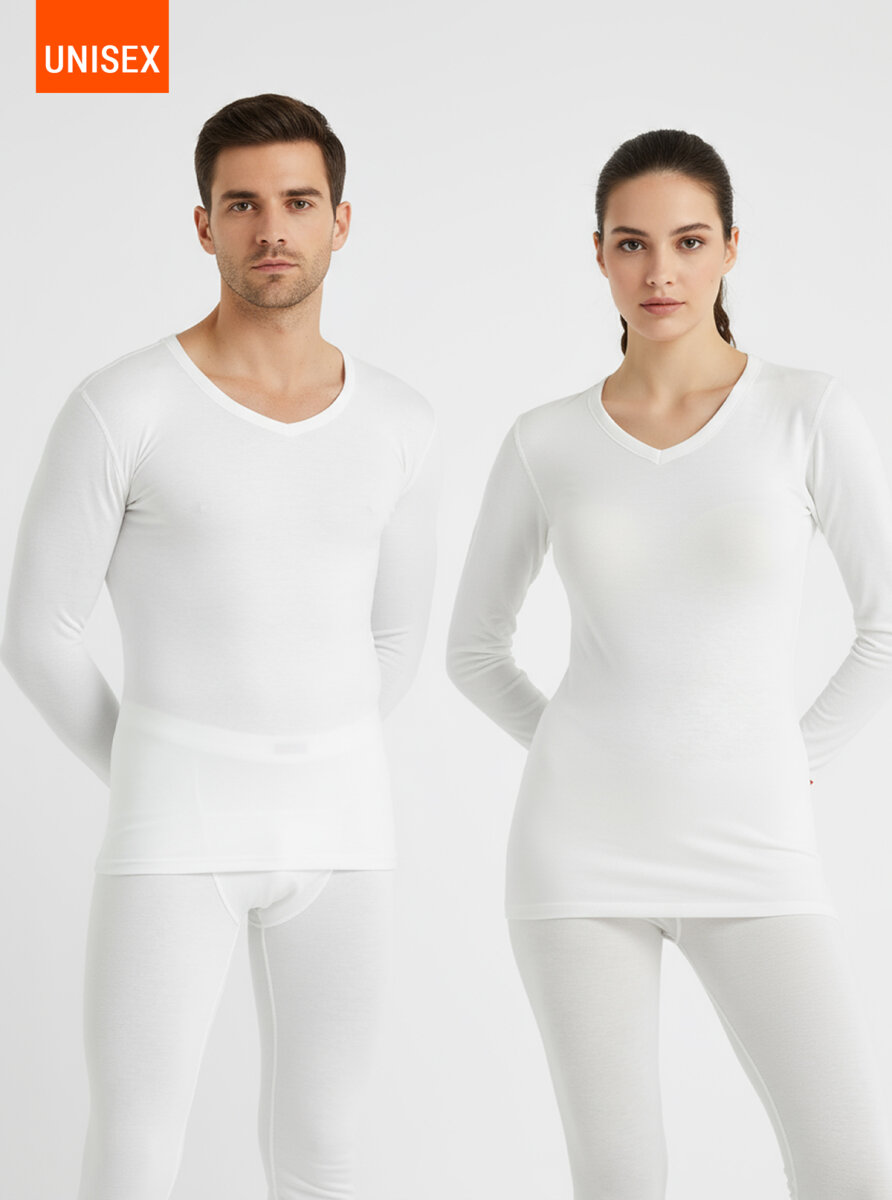 Unisex Termal Tişört 2. Seviye 1257 - Beyaz - 9