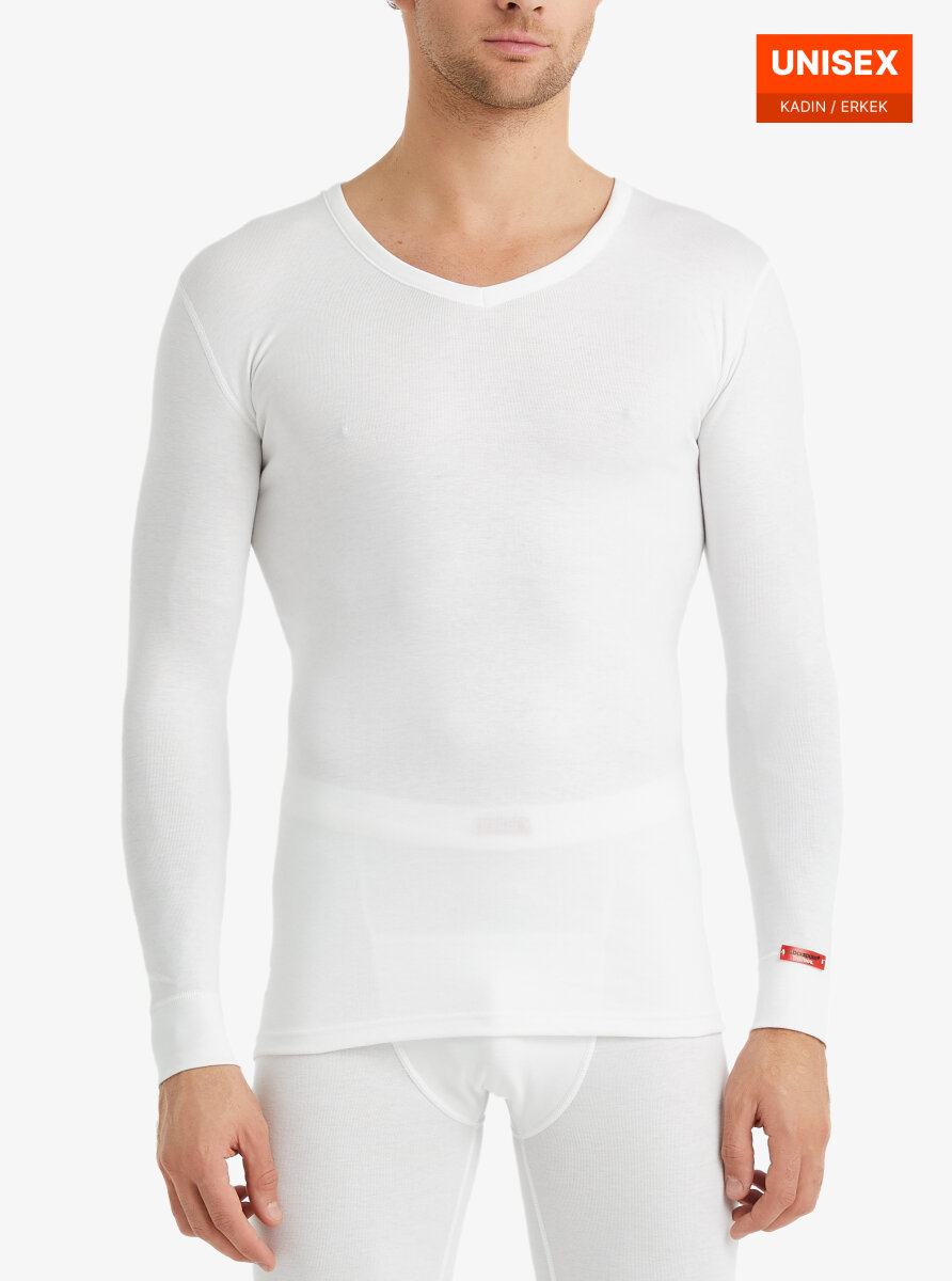 Unisex Termal Tişört 2. Seviye 1257 - Beyaz - Blackspade