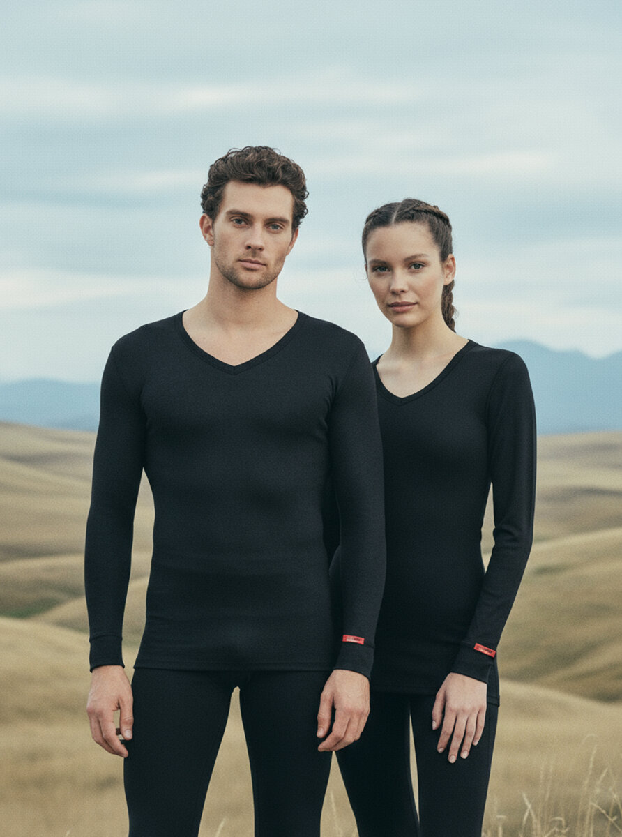 Unisex Termal Tişört 2. Seviye 1257 - Siyah - 1