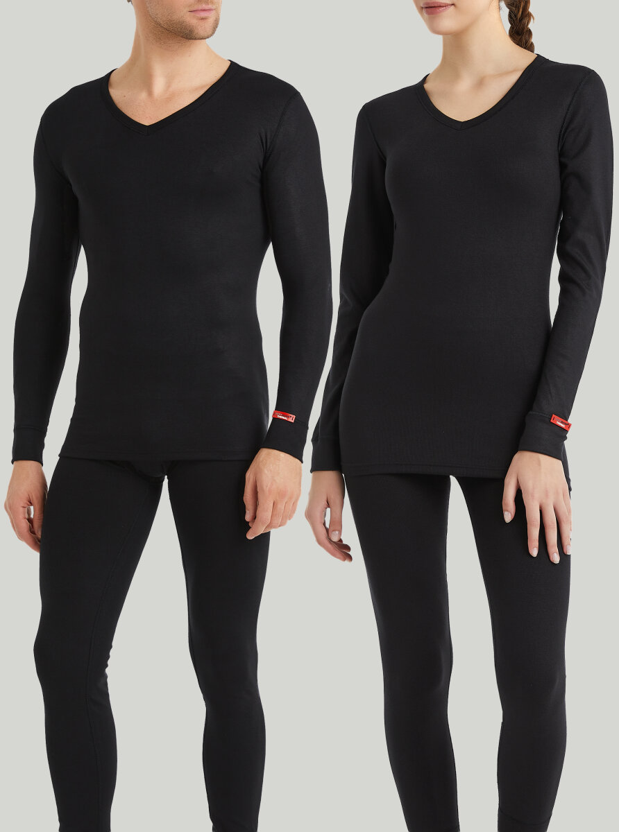 Unisex Termal Tişört 2. Seviye 1257 - Siyah - 1