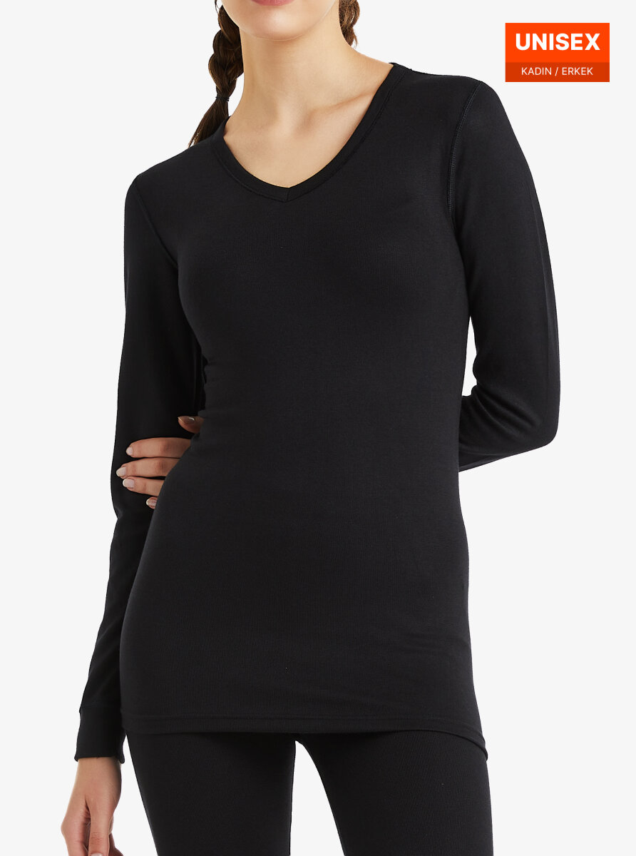 Unisex Termal Tişört 2. Seviye 1257 - Siyah - 2