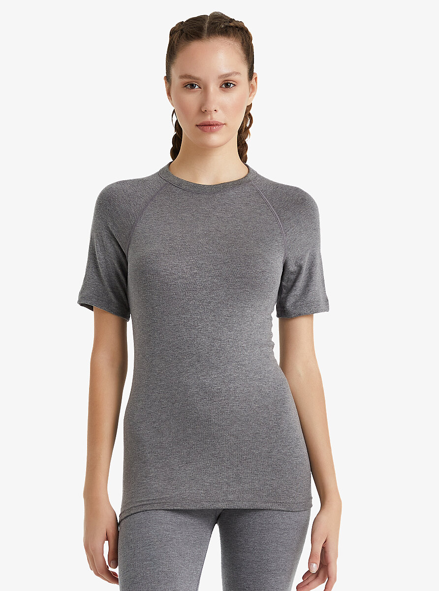 Unisex Termal Tişört 2. Seviye 9258 - Gri Melanj - 2