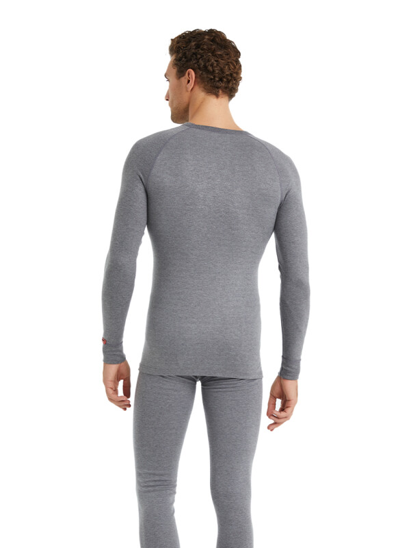 Unisex Termal Tişört 2. Seviye 9259 - Gri Melanj - 9