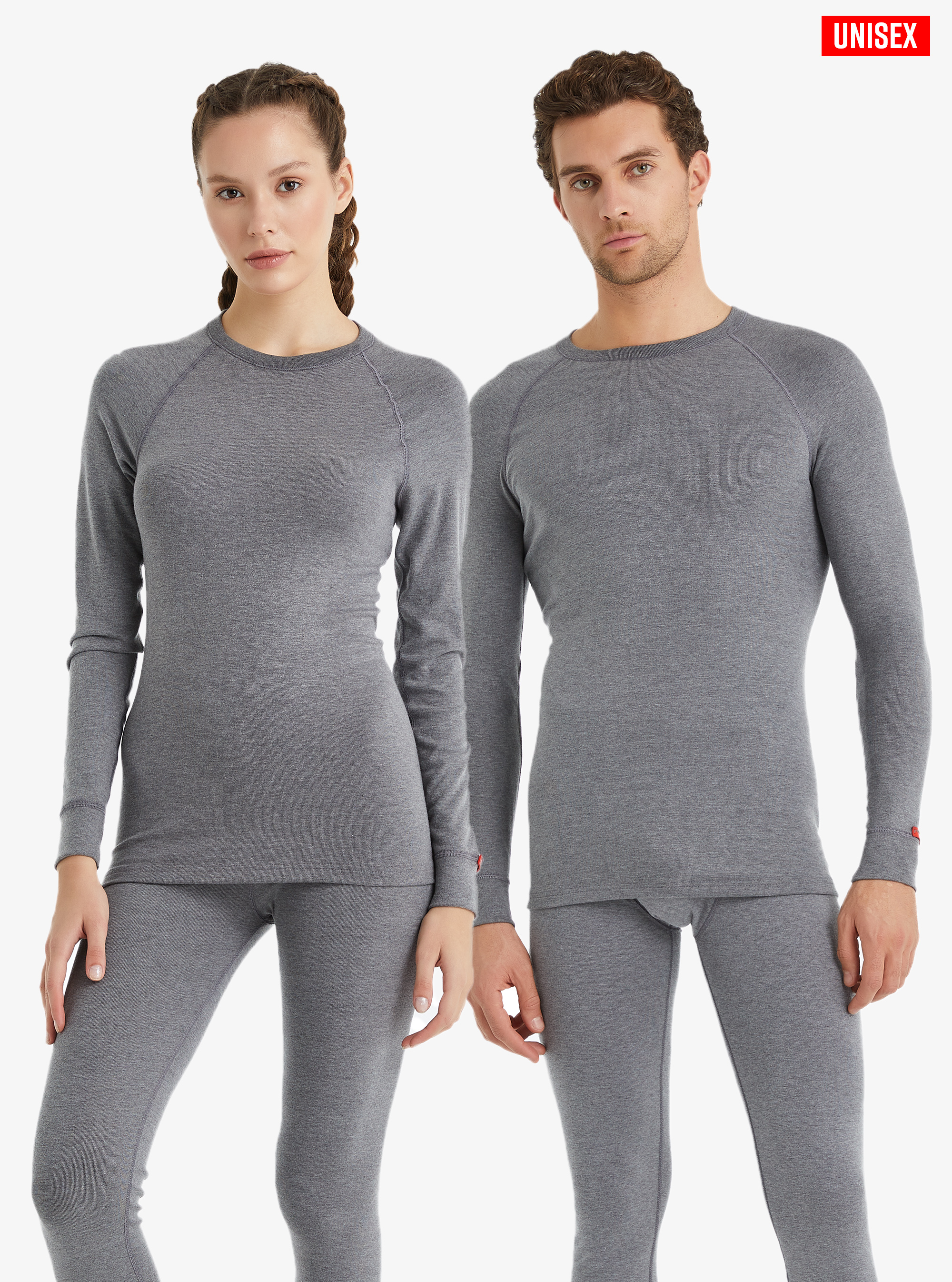 Unisex Termal Tişört 2. Seviye 9259 - Gri Melanj - 2
