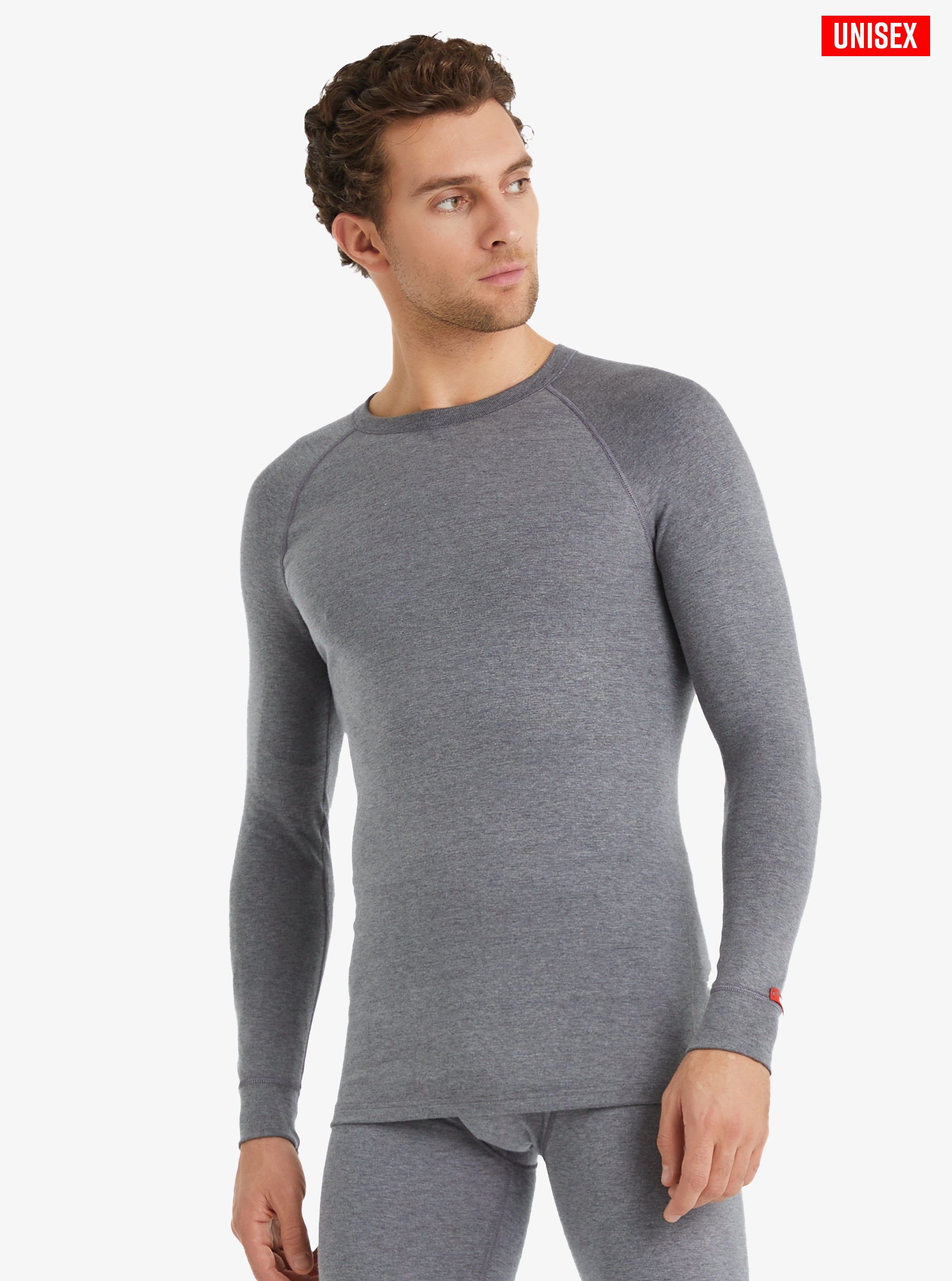 Unisex Termal Tişört 2. Seviye 9259 - Gri Melanj - 5