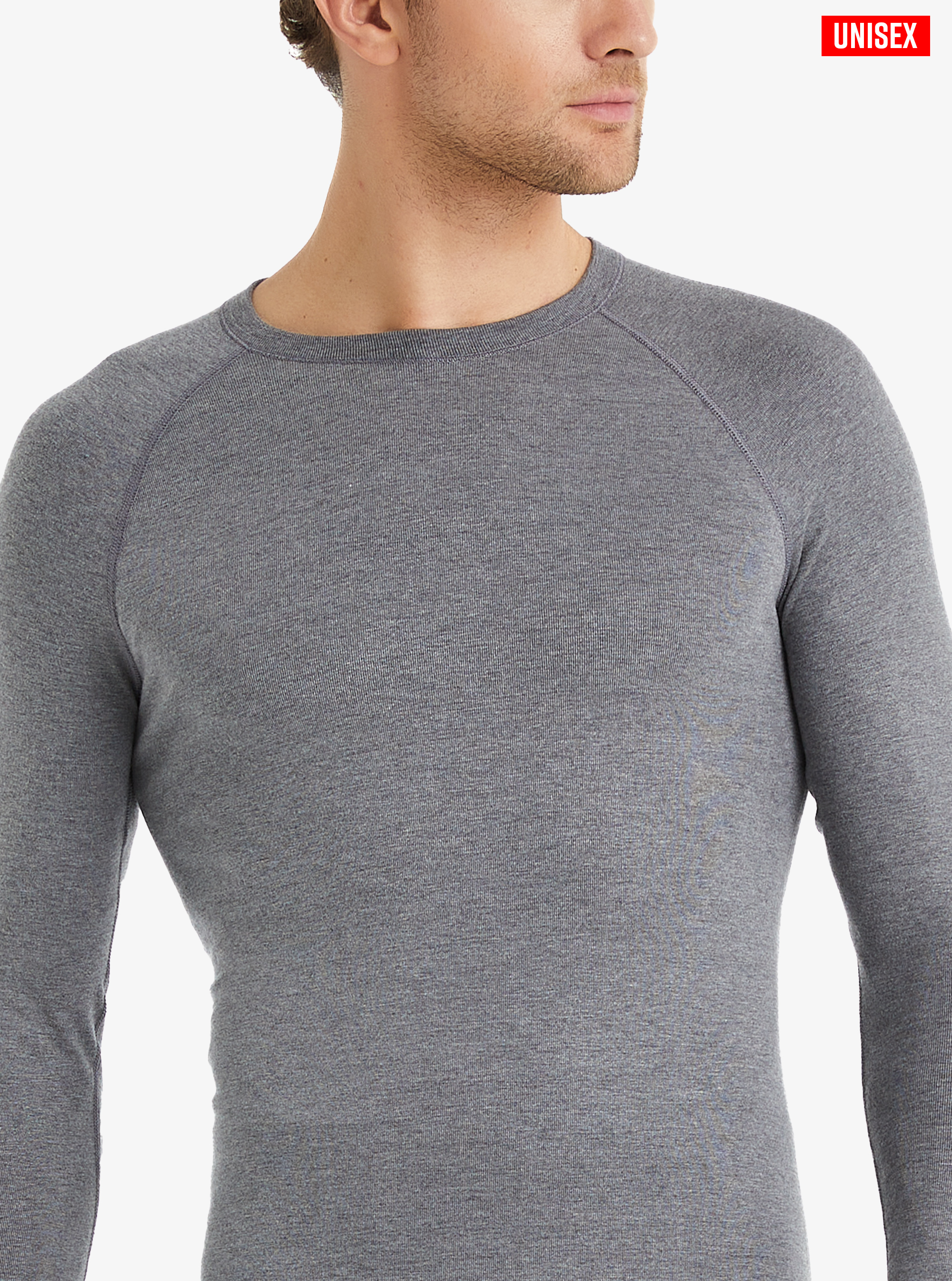 Unisex Termal Tişört 2. Seviye 9259 - Gri Melanj - 3