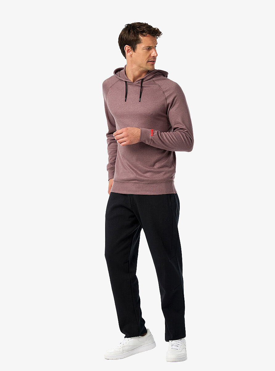 Unisex Termal Kapşonlu Sweatshirt 2. Seviye 20029 - Kahverengi