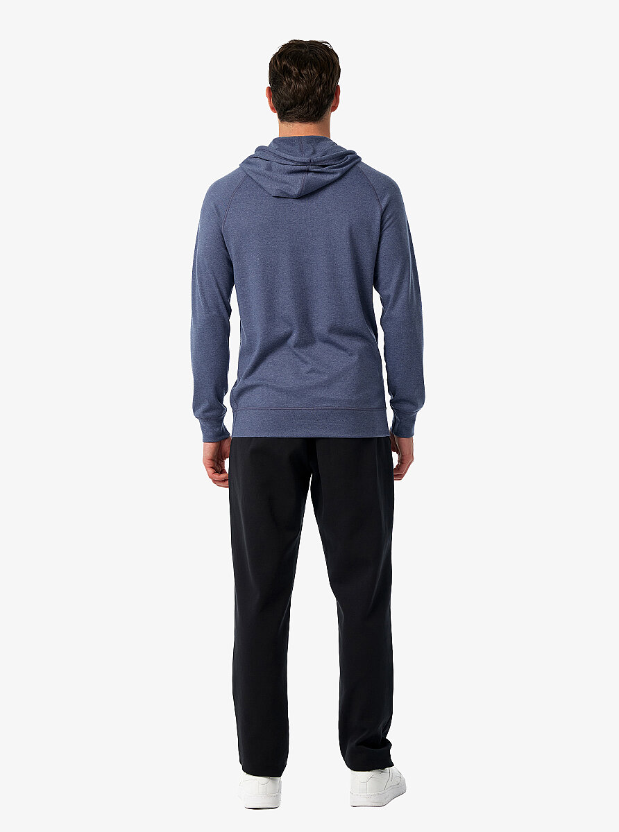 Unisex Termal Kapşonlu Sweatshirt 2. Seviye 20029 - Mavi - 3