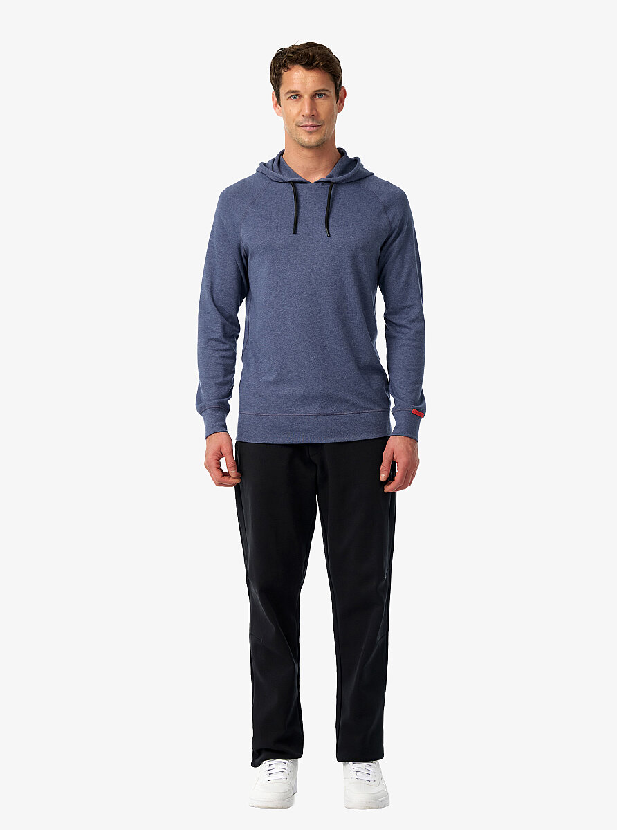 Unisex Termal Kapşonlu Sweatshirt 2. Seviye 20029 - Mavi