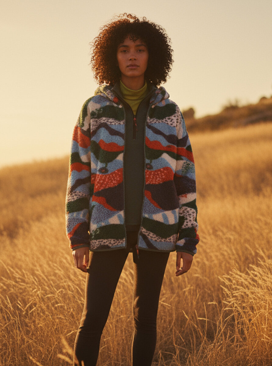 Unisex Termal Polar Ceket 20003 - Desenli - Blackspade