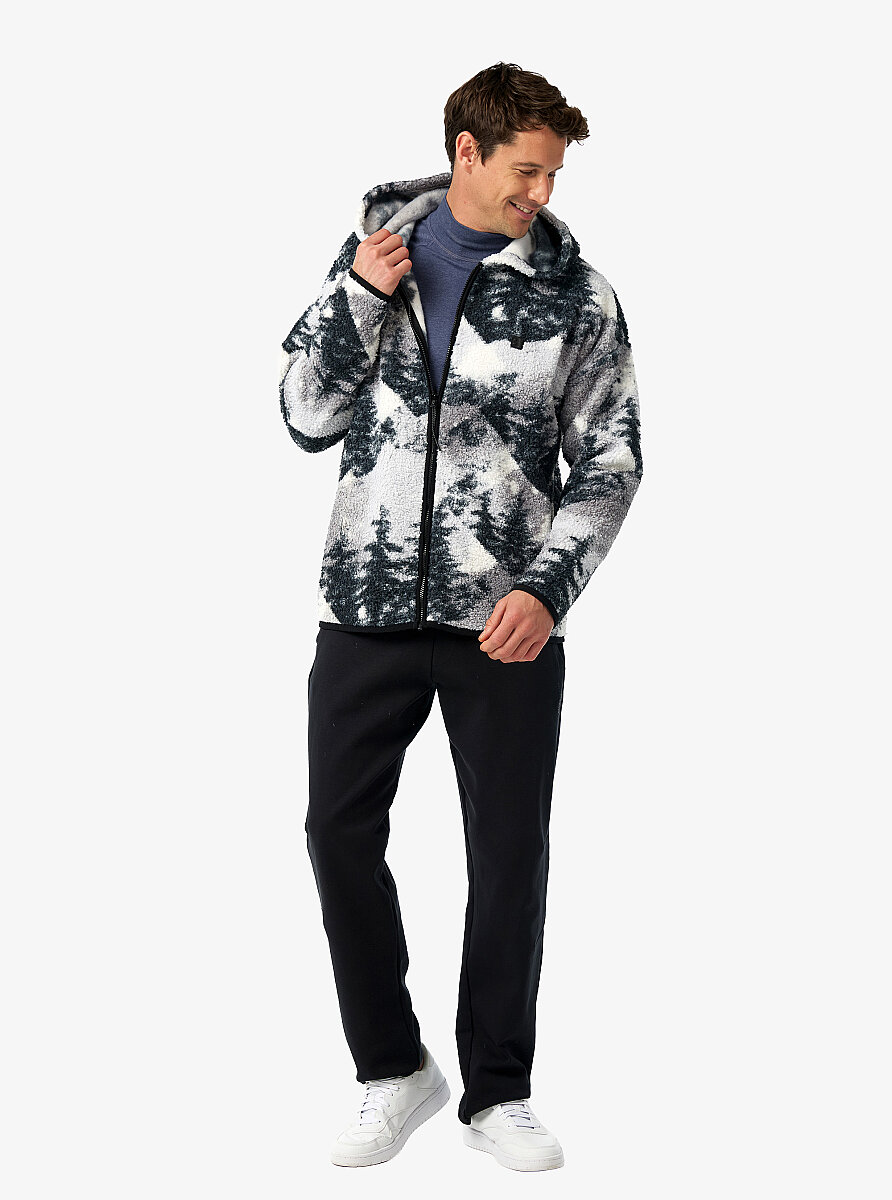 Unisex Termal Polar Ceket 20026 - Desenli - Blackspade (1)
