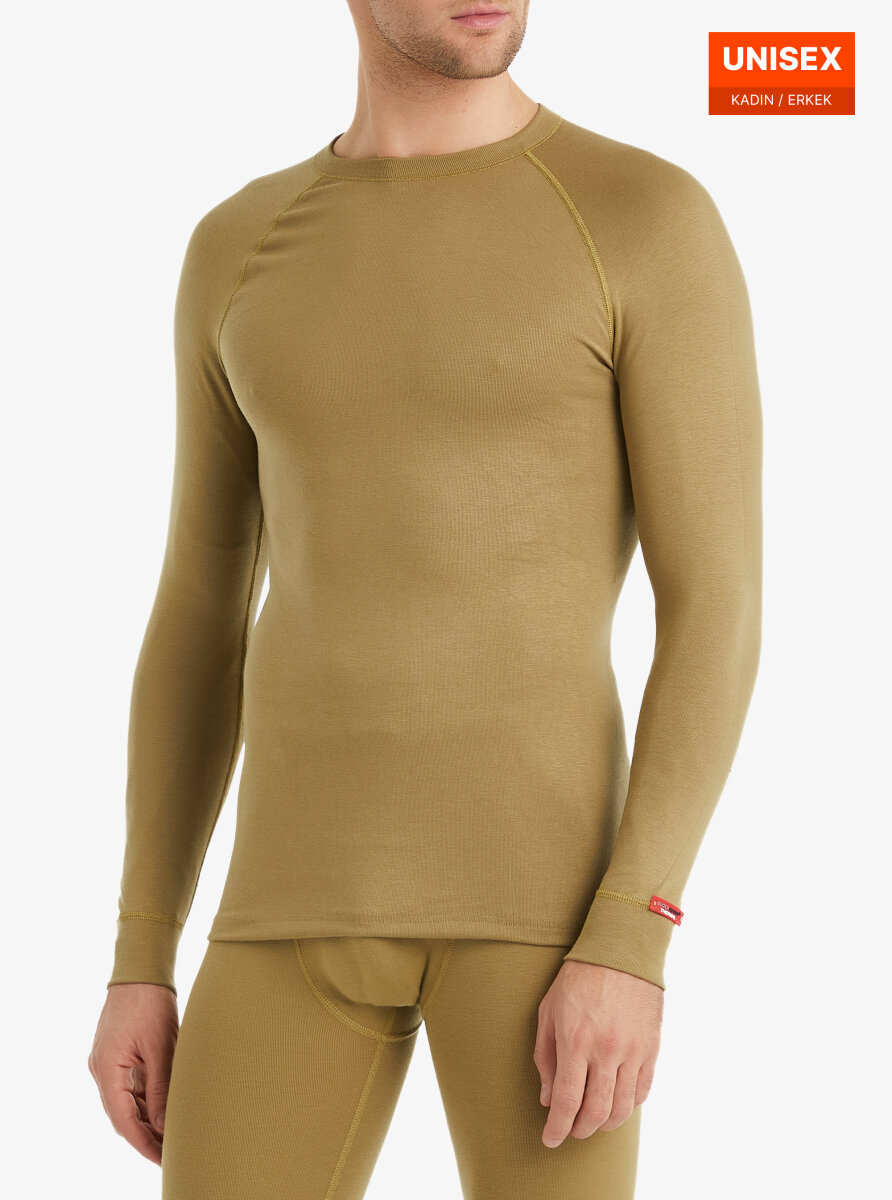 Unisex Termal Tişört 2. Seviye 9259 - Sahra Bej - Blackspade