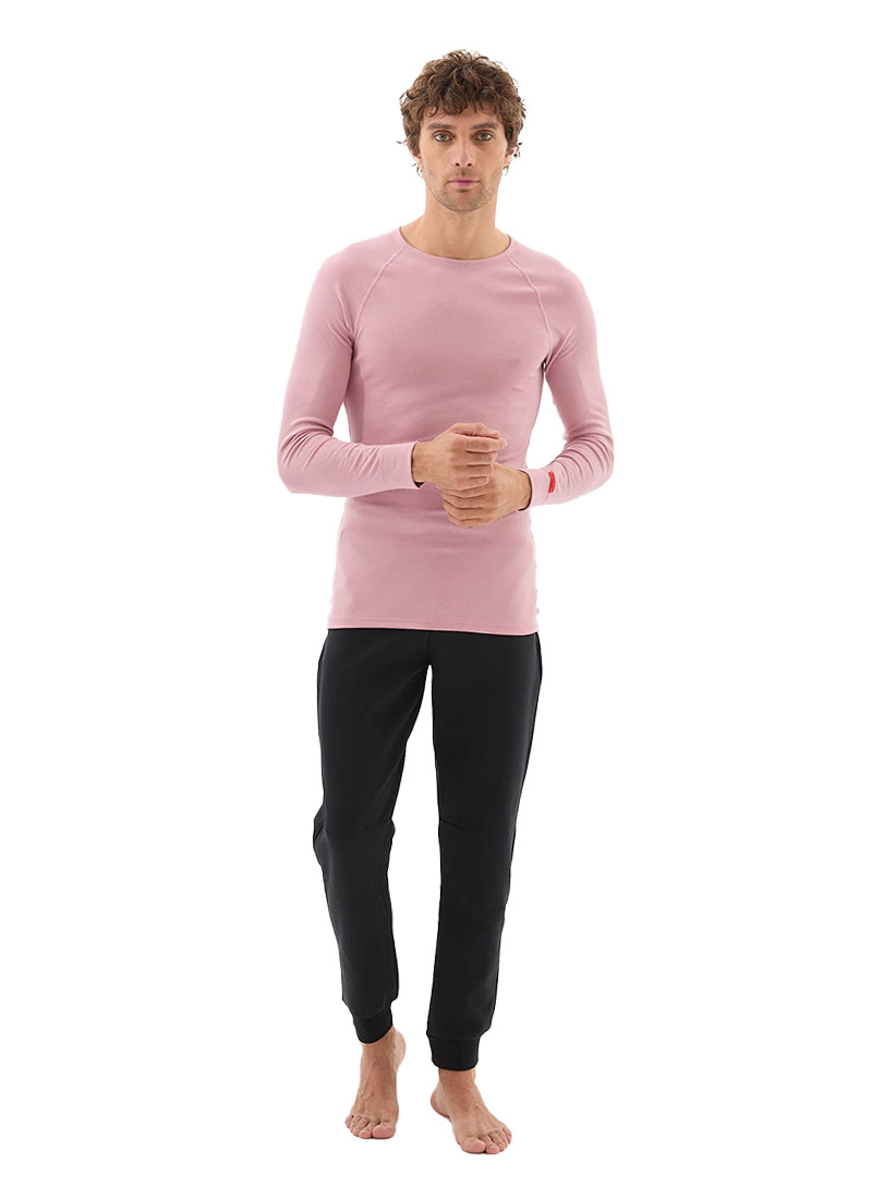 Unisex Termal Tişört 40651 - Pudra 