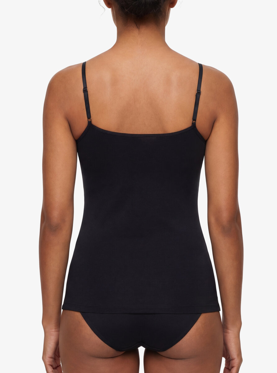 V-Neck Spaghetti Singlet 1403 - Black